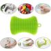 Silicone Sponge Kitchen Dish Cleaning Sponge Multi-purpose Scrubber Cleaning Pot Cleaning Brush Panda Bowl Fruit Vegetable Green - Buy Online on GoSupps.com