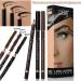 Go Ho 12 PCS Waterproof Eyebrow and Eyeliner Pencil Set - Long-lasting & Sweat-proof Makeup Brow Tint Pen in 3 Colors - Buy Online on GoSupps.com