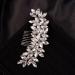 Teyglen Rhinestone Wedding Hair Comb - Luxurious Bridal Side Hair Accessory (Silver) - Buy Online on GoSupps.com