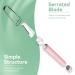 Premium Dermaplaning Tool for Women | Exfoliate Peach Fuzz & Dead Skin | Durable Eyebrow Razors with 4 Blades | Perfect Christmas Stocking Stuffer Gift - Pink - Buy Online on GoSupps.com
