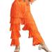 Adult Womens Fringe Pants Latin Dance Pants Tassel Performance Costumes Practice Black Ballroom Dance Pants Orange Medium