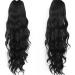 Ponytail Extensions Body Wavy Ponytail Synthetic Ponytail Extension Long Black Drawstring Wavy Ponytail Hair African American for Women for Women(Black) - Buy Online on GoSupps.com