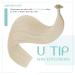Youngsee 40cm Real Hair Bonding Extensions - U Tip Keratin #60A Platinum Blonde - Hot Fusion 50g/50 Strands - Buy Online on GoSupps.com