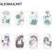 Alexnailart Dream Unicorn Crystal Flower Nail Stamping Plate - Multi-Pattern Template for Nail Art with Stamper & Scraper - IM011 - Buy Online on GoSupps.com