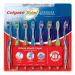 Colgate Total Whole Mouth Health Advanced Whitening Medium Floss Tip Bristles Wraparound Cheek and Tongue Cleaner Spiral Bristles - 8 Toothbrushes