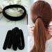 Black Hair Ties 4mm Thick Seamless Ponytail Holders - 100pcs | No Crease Damage Hair Accessories - Buy Online on GoSupps.com