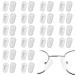 20 pairs of glasses nose pads slip-on glasses nasal pads replacement silicone nose pads for glasses glasses nasal pads non-slip protective covers for screw glasses sunglasses (white)