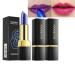 PAQIMAN 2 Pcs Magic Temperature Changing Colors Lipstick (Blue Changed into Pink ) Long-Lasting Wear Non-Stick Cup Not Fade Waterproof Lipstick Lip Gloss for Women. 2Pcs
