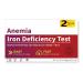 Iron Deficiency Home Test kit Rapid Self-Test Iron Level Anemia Ferritine for Men Women Adults and Children 2 Tests