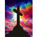 DIY 5D Diamond Painting Kit for Adults Children  NYEBS DIY Painting with Diamonds Religion Full Square Drill The Holy Cross Rhinestone Embroidery Arts Craft Supply for Wall Decoration 12X16 inches Christ Cross