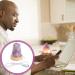 EXCEART Stone Lamp - Crystal Aroma Diffuser & Wax Tart Burner for Home | Scented Oil Warmer & Salt Rock Light in Purple Glass - Buy Online on GoSupps.com