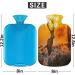 Shry Heat Bottle with Fluffy Cover - 2L Hot Water Bottle for Kids & Adults | Moose Forest Design for Cozy Nights & Pain Relief - Buy Online on GoSupps.com