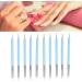 HUSHUI 2 Set Dual Tipped Nail Art Dotting Pen Silicone Head Nail Art Sculpture Polish Carving Pen - Buy Online on GoSupps.com
