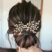 Yokawe Gold Bridal Wedding Hair Comb - Vintage Rhinestone Side Combs for Women and Girls - Buy Online on GoSupps.com