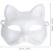 HOLIDYOYO Cat Mask - White Paper Fox Therian Masks | Unpainted Blank Style 2 | Unique Art for Pet Lovers - Buy Online on GoSupps.com