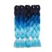 Sego Braids Hair Extensions - Colorful Kanecalon Crochet Hair Black to Blue 5Pcs 60cm | Shop Internationally - Buy Online on GoSupps.com