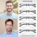 Buy EYECEDAR 5-Pack Reading Glasses for Men - Metal Gunmetal Half Frame with Spring Hinges | Stylish 1.50 Magnification Eyeglasses - Buy Online on GoSupps.com