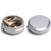 Round Pill Box with Elephants | 3 Compartment Decorative Medicine Organizer | Portable Metal Pocket Pill Case - Style-8 - Buy Online on GoSupps.com