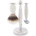 JAG Shaving 5-Part Set | Premium Silberspitz Dachshaar Brush Double Edge Razor Bowl & Rack - Lee Range - Buy Online on GoSupps.com