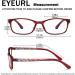 Eyeurl 2-Pack Anti-Blue Reading Glasses for Men & Women - Comfortable Vintage Style with Spring Hinges | Red & Purple 1.0X - Ideal for Computer Use - Buy Online on GoSupps.com