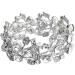 Gleavi Wedding Accessories: Strass & Pearl Bracelets | Diamond & Crystal Bangle for Women | Open Tennis Bracelet - 2pcs Silver - Buy Online on GoSupps.com