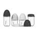 Gulicola Natural Glass Baby Bottle Newborn Gift Set 3 oz and 5 oz with Extra Slow Flow & Slow Flow Nipple 0-3 Months 4 Pack Black/White Unisex Gift set 4 pcs Classic