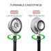 Buy Lightweight Stethoscope for Doctors & Nurses - Flexible Latex-Free Tube Soft Ear Knobs Silver Matt Finish - International Shipping Available - Buy Online on GoSupps.com