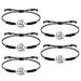 Cuzyp 4 pieces of volleyball bracelets adjustable volleyball charm bracelet volleyball cord volleyball gifts braided rope bracelet with trailer for women girls team players