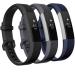GEAK Bands Compatible with Fitbit Alta and Fitbit Alta HR 3 Pack Soft Silicone Wristbands for Fitbit Alta HR Bands with Secure Metal Buckle for Men Women Small Large Black/Gray/Dark Blue Large