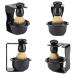 3 PCS Professional Men's Shaving Set - Brush Stand & Bowl | Perfect Father's Day & Birthday Gift in Black - Buy Online on GoSupps.com