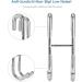 Simtive 12-Inch Shower Squeegee Set with Hooks | Ideal for Shower Doors, Mirrors, and Windows | Silver Finish - Buy Online on GoSupps.com