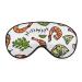 Shrimp and Prawn Sleep Mask Eye Cover for Sleeping Blindfold with Adjustable Strap Blocks Light Night Travel Nap for Men Women