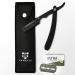 Anymale Black Edition Classic Razor Set | Men's Beard Knife with 10 Astra Blades & Travel Etui - Perfect for Beginners and Barbers - Buy Online on GoSupps.com