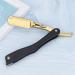 Hand razor for men's professional razor with a straight edge of foldable hair and bare shapers hairdresser with a straight steel blade and wooden handle (#2)