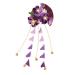 minkissy Japanese Kimono Hair Clip Hair Pin Tassel Flower Hair Pins Fans Shapes Hair Barrette Traditional Chinese Hemp Headpiece (Purple)