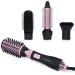 Navari's warm air brush with 4 attachments - STYLINGD SE Thermo brush circular brush with retractable bristle rows Paddle Brush - ceramic curls brush hair smoothing | Volumizing black black - metallic pink