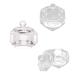 Asudaro Dappen Dish Set | 2PC Clear Glass Dappen Dishes with Lid for Acrylic Powder & Nail Art | Transparent Styling Tool - Buy Online on GoSupps.com