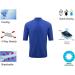 Men's Quick Dry UPF 50 Rash Guard for Beach & Water Sports - Large Mazaring Blue - Buy Online on GoSupps.com