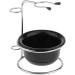 Premium Stainless Steel Shaving Brush Stand & Acrylic Shaving Bowl Set - Black | International Shipping Available - Buy Online on GoSupps.com