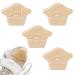 Huayuehong 2 Pair Heel Cushion Pads - Heel Grips and Shoe Inserts for Shoes Too Big - Heel Pads Perfect for Ladies Shoes - Advanced Foot Care Shoe Pads (Beige)