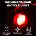 8000 Lumens Upgraded LED Bike Light Set with Remote Control - USB Rechargeable Front and Rear Lights for Night Riding | 85 Wide Beam Bicycle Headlight - Buy Online on GoSupps.com