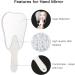 Annhua Handheld Tooth-Shaped Hand Mirror - Small Face Mirror with Handle for Dentist Office, Clinic, Bathroom, Barber & Salon | White - Buy Online on GoSupps.com