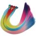 LNNXSZ Feather Hair Extension Kit Feather Hair Extensions for Braiding 100strands Straight Rainbow Color Green Yellow Pink Synthetic (Color show-13 Size : 22inches) 22inches As Picture Show-13 - Buy Online on GoSupps.com