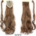 iLUU 18" 100g Ponytail Extension Long Curly Wavy Pony Tail Clip in Synthetic Hair Extension #12/613 Brown mixed with Bleach Blonde Natural Looking Hairpiece for Women Party 12/613-golden brown/bleach blonde - Buy Online on GoSupps.com
