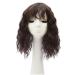Fluffy Messy Tip Wig for Women - Curly Wavy Synthetic Wig with Corrugated Ponytail - 35cm Black - Buy Online on GoSupps.com