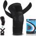 beister 1 Pair Compression Leg Sleeves with Elastic Straps for Men & Women Extra Long Leg Braces Knee Sleeve for Basketball Football Knee Pain Joint Pain Arthritis Black-2 L (Pack of 1)