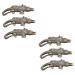 COHEALI Alligator DIY Pendant 6 Pcs Crocodile Ornament Miniatures Figurines Car Bling Accessories for Women Brass Craft Pendant Bronzex2pcs 6X2.4X1CMx2pcs