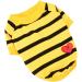 Buy Paidful Striped Dog Shirt for Small & Medium Dogs | Breathable Summer Vest with Red Heart | Perfect for Puppies Chihuahuas & Yorkies | Dark Yellow - International Shipping Available - Buy Online on GoSupps.com