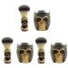 Beaupretty 3sets natural style facial skull trimmer heat -like tools pattern foam manual cup of handle head shells daily hair cleaning male bowl insulation tools