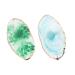 ULTECHNOVO Lot de 2 Palettes Annulaires en R sine pour Nail Art Plateau M langeur de Vernis Ongles Bleu et Vert Outils de Manucure Pratiques pour Salon et Usage Personnel Porte-vernis